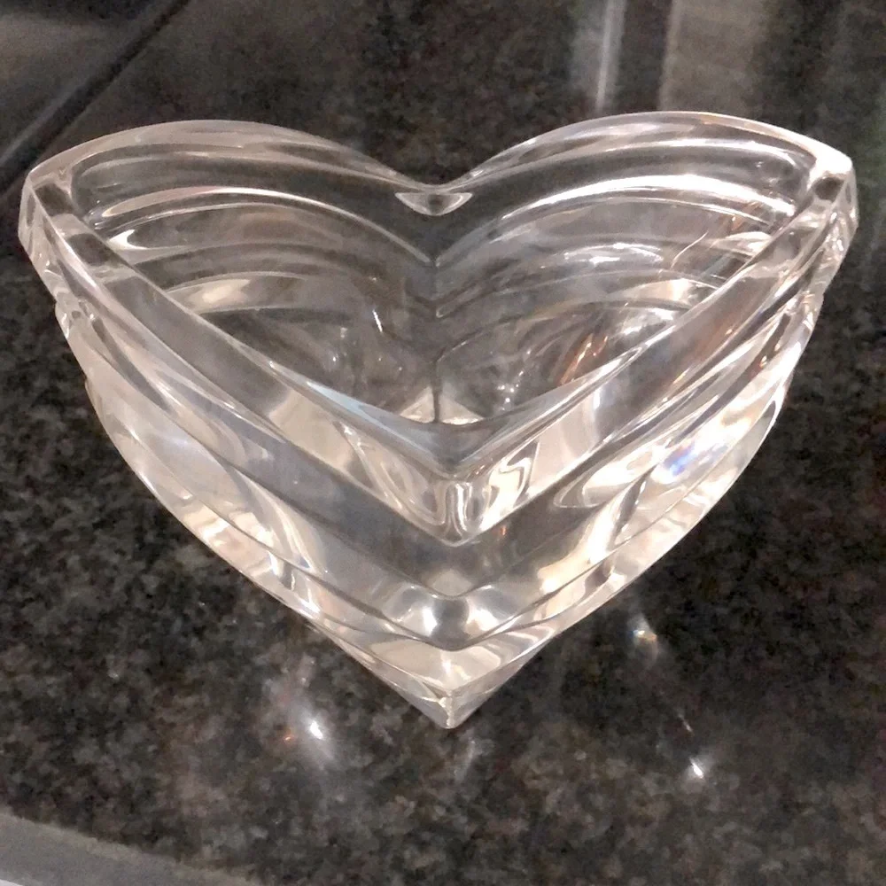 Set of 2 Mikasa Crystal Art Deco Candle Holders circa.  1980s